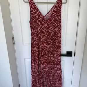 Reformation Red and White Floral Midi Dress